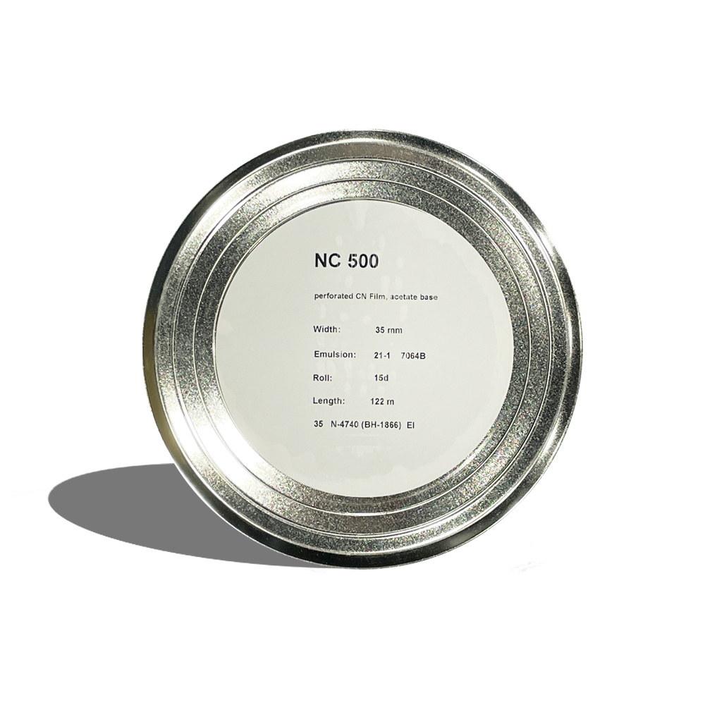 A metallic can with the inscription "nc - 100," highlighting its industrial aesthetic. 16mm motion picture film​,
motion picture film,
35mm motion picture film​,
motion picture film 35mm,
motion picture film 35mm​