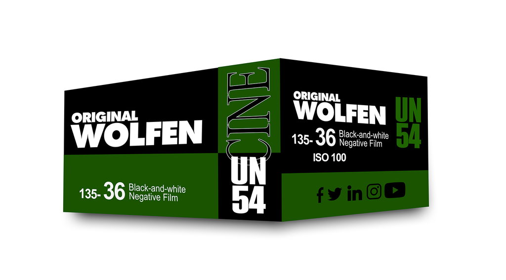 A box of Wolfen ammunition set on a white background, highlighting the product's design and labeling.